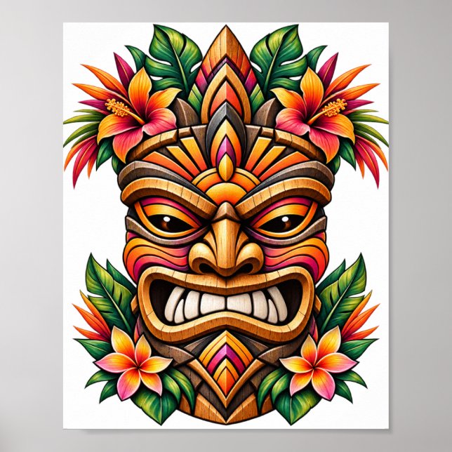 Affiche Tiki de Hibiscus Sunset (Devant)