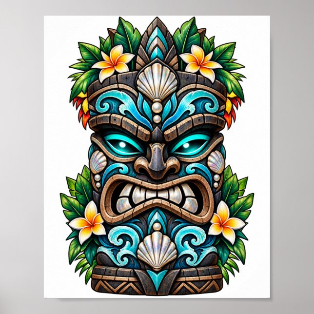 Affiche Tiki Deep Teal Reef (Devant)