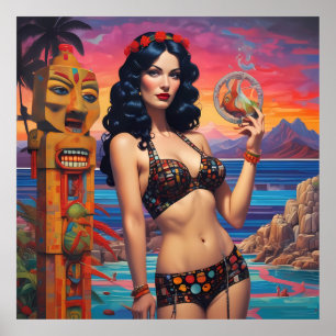Affiche Tiki Dream Beach Daydream - Ken Gage Art