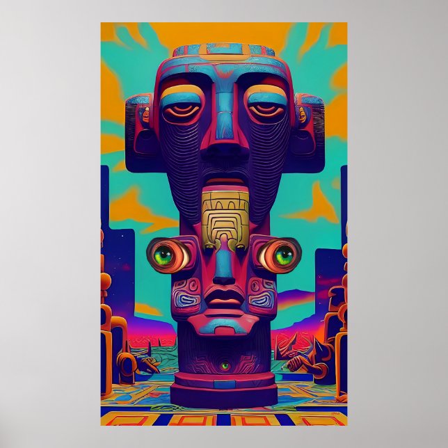 Affiche Tiki Droite ou Ne pas Tiki du tout (Devant)