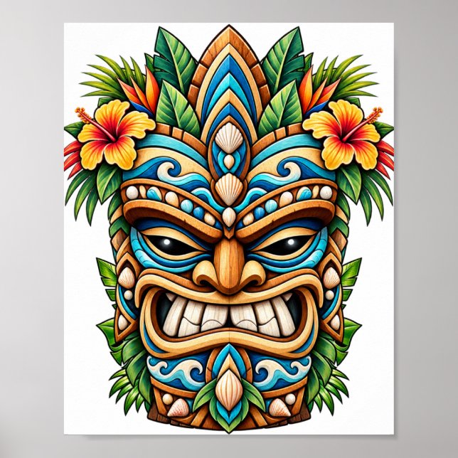 Affiche Tiki Fleur d'écume de mer (Devant)