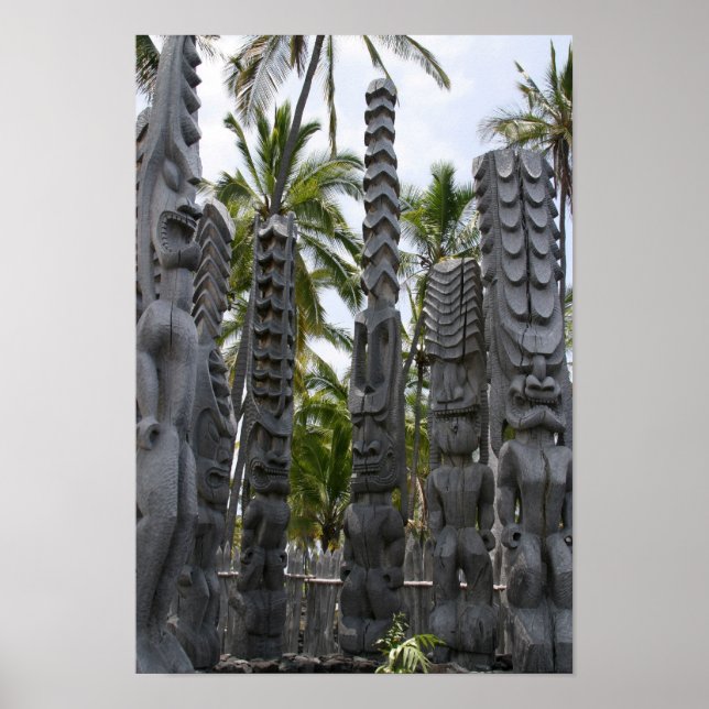 Affiche Tiki Guardians au lieu de refuge - Imprimer (Devant)