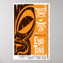 Tiki Kon : OEil de l'affiche Tiki (oeil fermé)