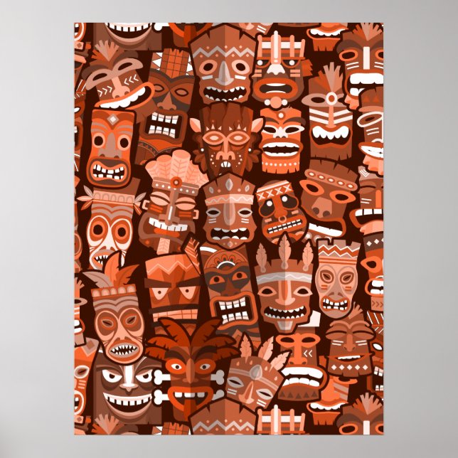 Affiche TIKI Pattern 3 (Devant)