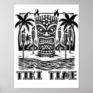 Affiche Tiki Time - Hawaiian Island Vibes