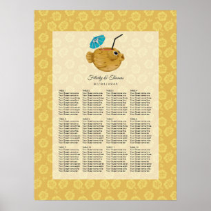 Affiche Tiki Time Luau Summer Beach Wedding