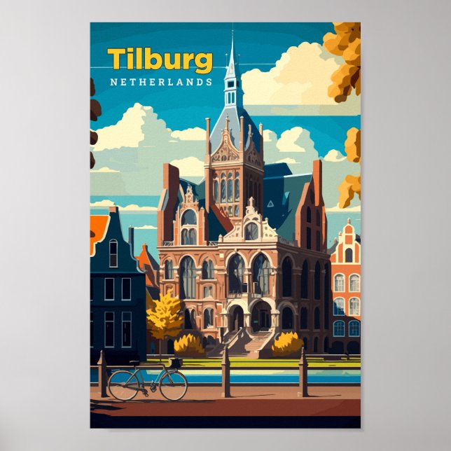 Affiche Tilburg Pays-Bas Travel Art Vintage (Devant)