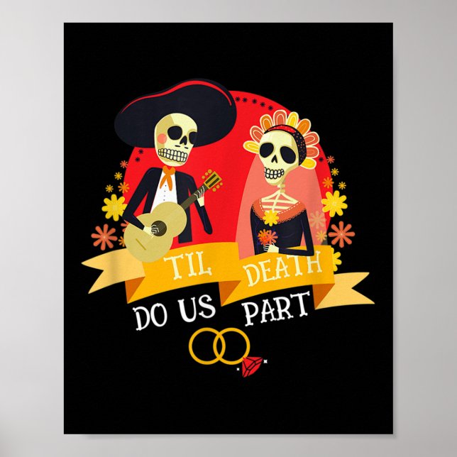 Affiche Till Death Do Us Part Sugar Skull Wedding Bride Gr (Devant)