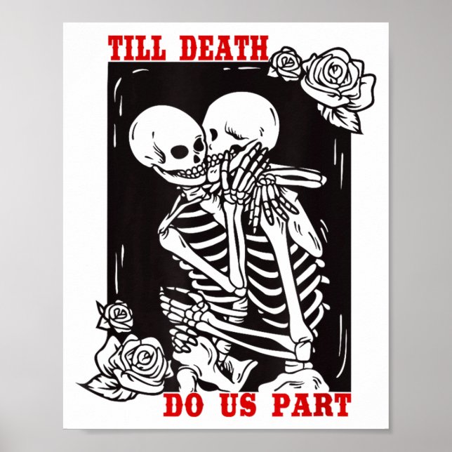 Affiche Till Death Do Us Part Wedding Skeleton Couple Vale (Devant)