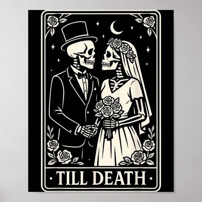 Affiche Till Death Skeleton Love Couples Gothic Wedding Br (Devant)