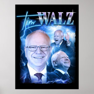 Affiche Tim Walz Retro 90s