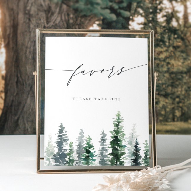 Affiche Timber Grove | Panneau de cadeaux de pinède (Créateur téléchargé)