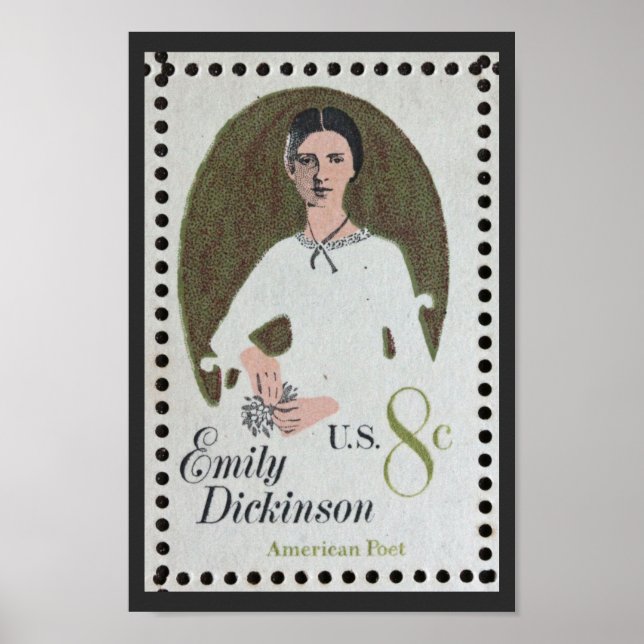 Affiche Timbre Emily Dickinson (Devant)