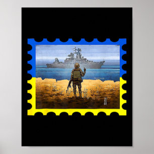 Affiche Timbre-poste vintage Ukraine Drapeau Fierté 6