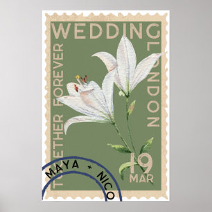 Affiche Timbre vintage