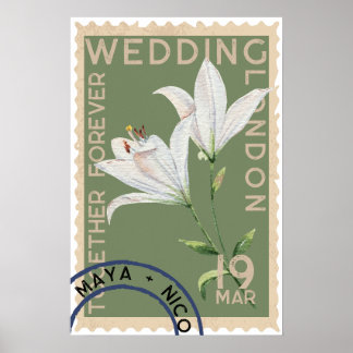 Affiche Timbre vintage