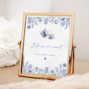 Affiche Time For Tea baby shower Les bébés sont doux