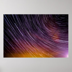 Affiche Timelapse photo of starry sky