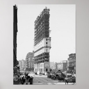 Affiche Times Building Under Construction, New York : 1904