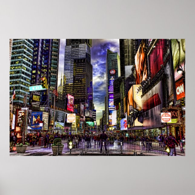 Affiche Times Square HDR Photo (Devant)
