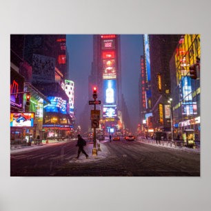 Affiche Times Square hivernal