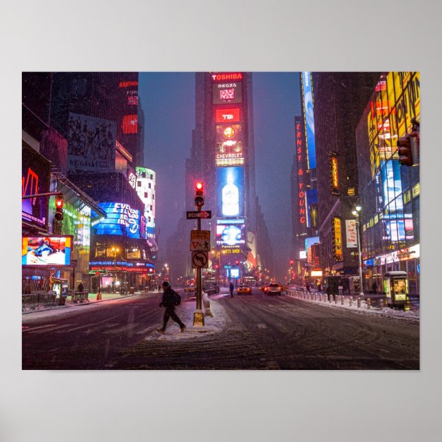 Affiche Times Square hivernal  (Devant)