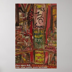 AFFICHE TIMES SQUARE ROUGE
