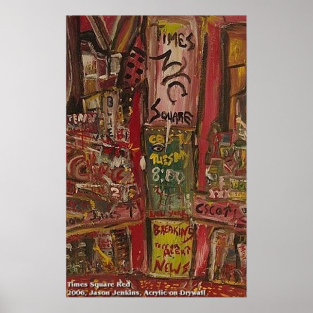 AFFICHE TIMES SQUARE ROUGE (Devant)