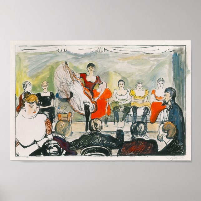 Affiche Tingletangle (1895) par Edvard Munch. (Devant)