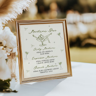 Affiche Tini Bit Ancien Martini Bar À Main Rupture