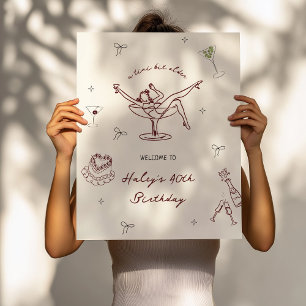 Affiche Tini Bit Plus Ancienne Main Quirky Dessinée Bienve