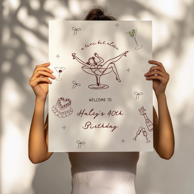 Affiche Tini Bit Plus Ancienne Main Quirky Dessinée Bienve (Créateur téléchargé)