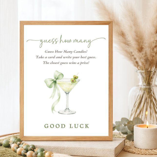 Affiche Tini Élégant Un  Jeu pour Baby Shower Devinez Comb (Créateur téléchargé)
