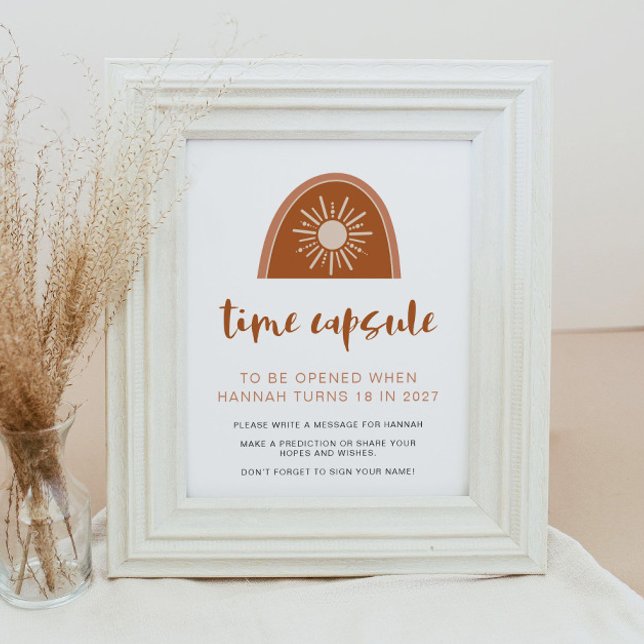 Affiche TINLEY Boho Arc en ciel 1er anniversaire Heure Cap (Créateur téléchargé)