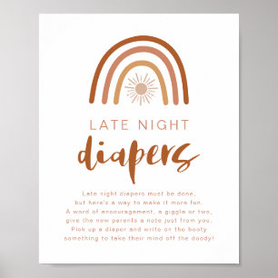 Affiche TINLEY Terracotta Rainbow Late Night Diapers Poste