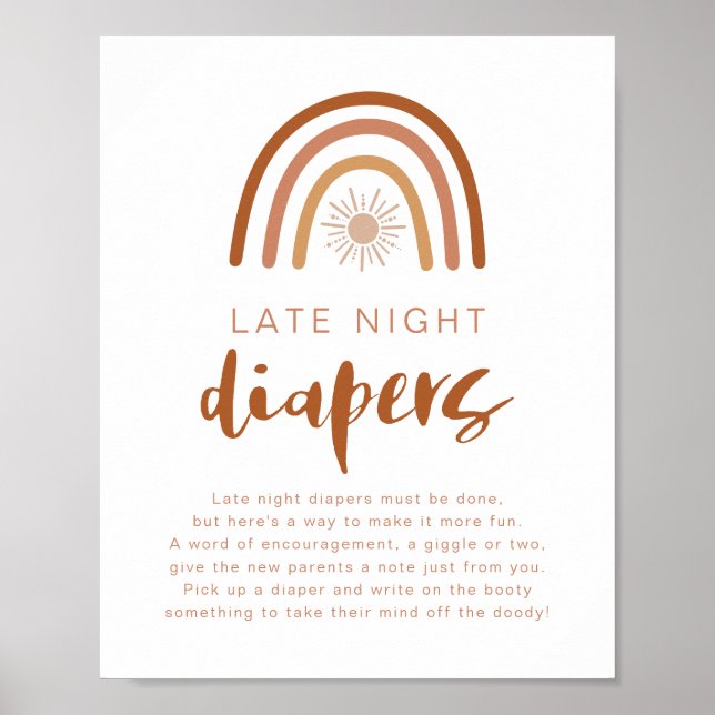 Affiche TINLEY Terracotta Rainbow Late Night Diapers Poste (Devant)