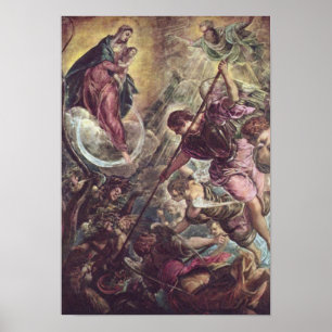 Affiche Tintoretto - Archange Michael combat Satan