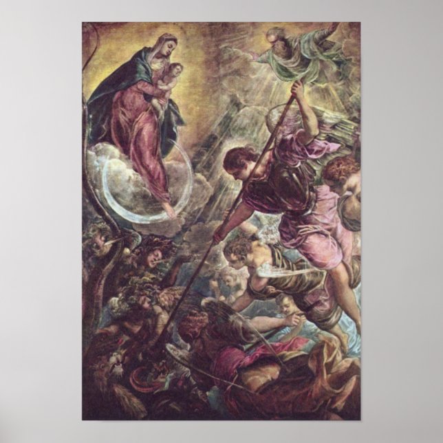 Affiche Tintoretto - Archange Michael combat Satan (Devant)