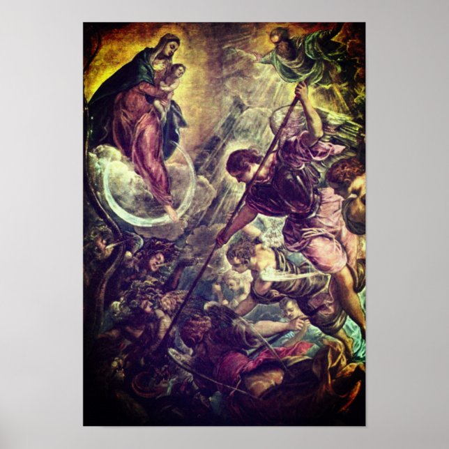 Affiche Tintoretto - Archange Michael combat Satan (Devant)