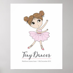 Affiche Tiny Dancer ballerine imprimé personnalisé