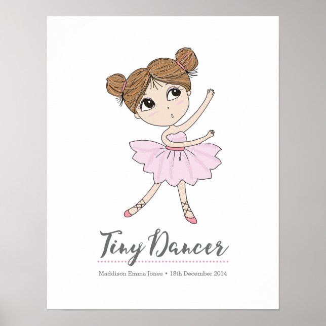 Affiche Tiny Dancer ballerine imprimé personnalisé (Devant)