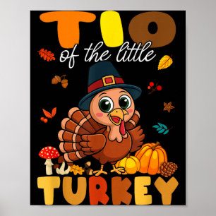 Affiche Tio de la petite dinde Thanksgiving Baby Shower
