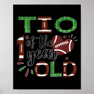 Affiche Tio du bébé de 1 an de football 1ère année de nais