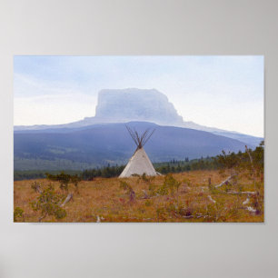 Affiche Tipi, Montagne principale, Parc national des Glaci