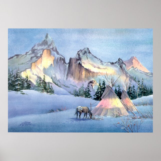 Affiche TIPI WINTER APPALOOSA par SHARON SHARPE (Devant)