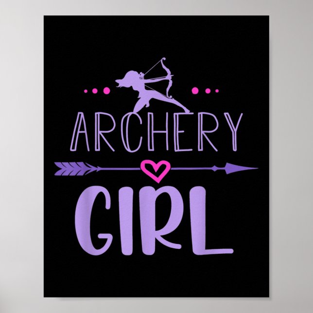 Affiche Tir À L'Arc Fille Drôle Femme Citation À L'Archer  (Devant)