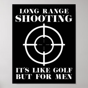 Affiche Tir à Longue Distance C'est Comme le Golf Mais Pou