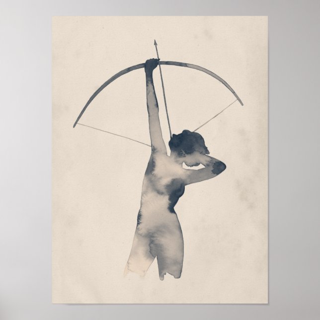 Affiche Tir aquarelle (Devant)