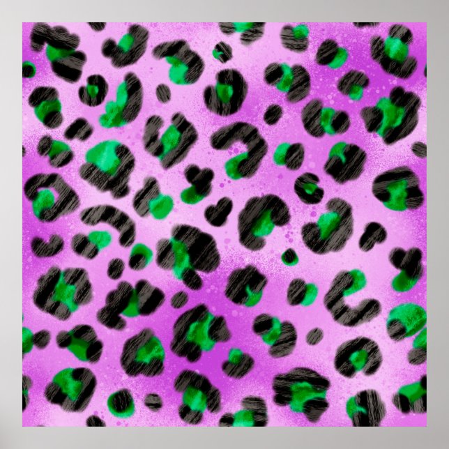 Affiche Tirage à main Abstrait Brosses à brosse fourre san (Devant)