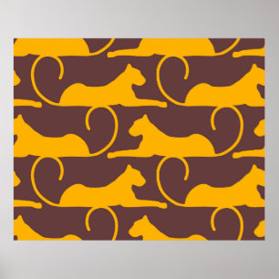 Affiche Tirage Abstrait à la main Leopard Cheetah Panther 